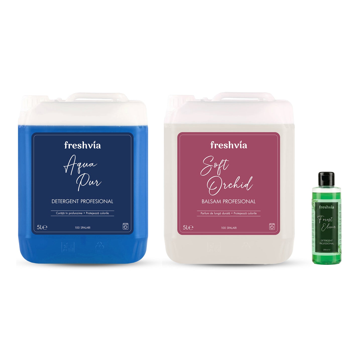 Pack with 1x Aqua Pur Professional Detergent + 1x Soft Orchid Conditioner