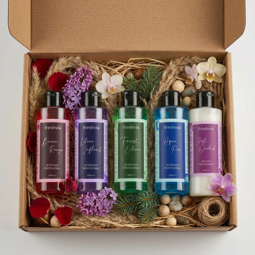 Cutiuța Discovery Box - Set Mostre Detergent + Balsam 200ml